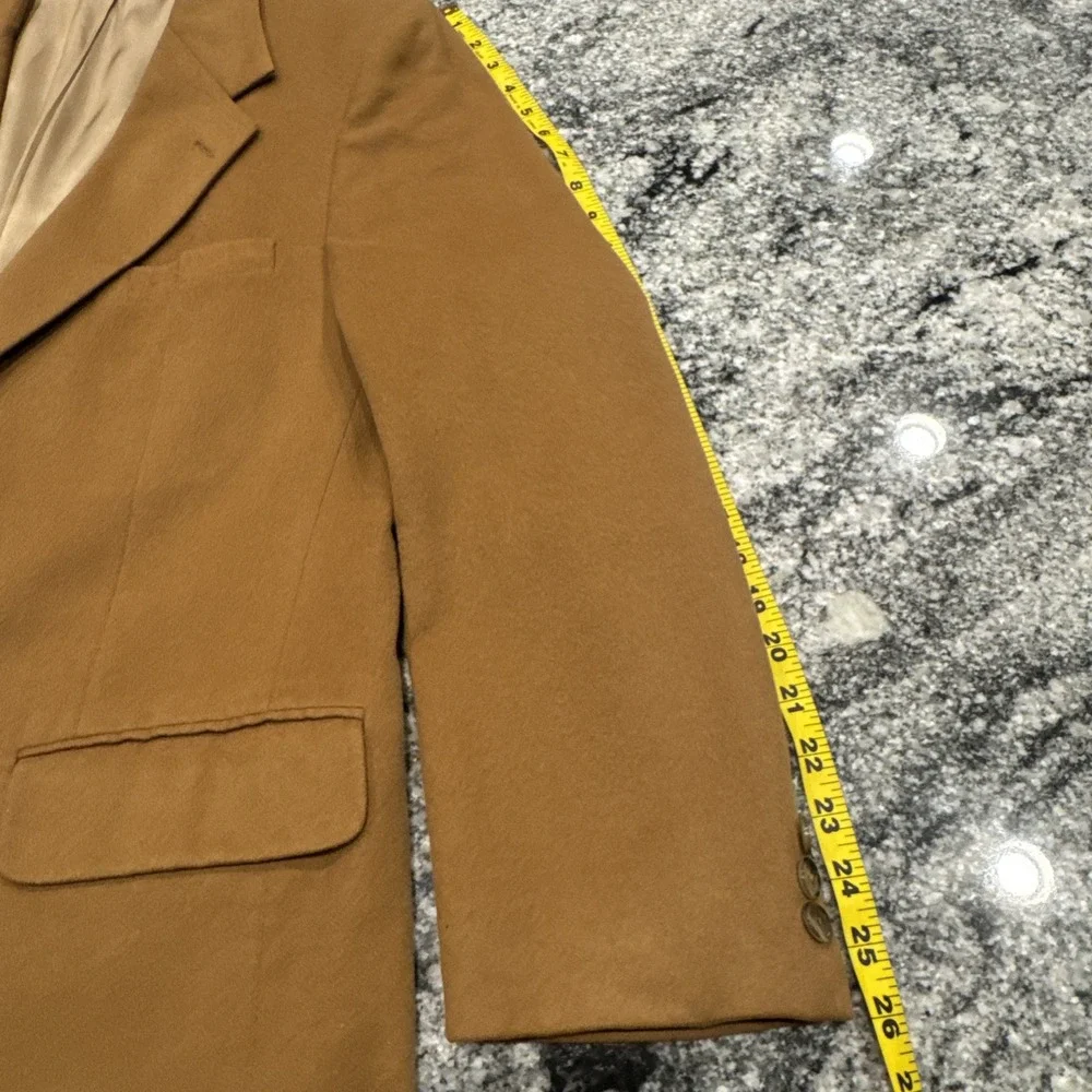 Vintage Burberrys 100% Cashmere‎ Camel Brown Sport Coat Blazer Jacket Men's 42R
